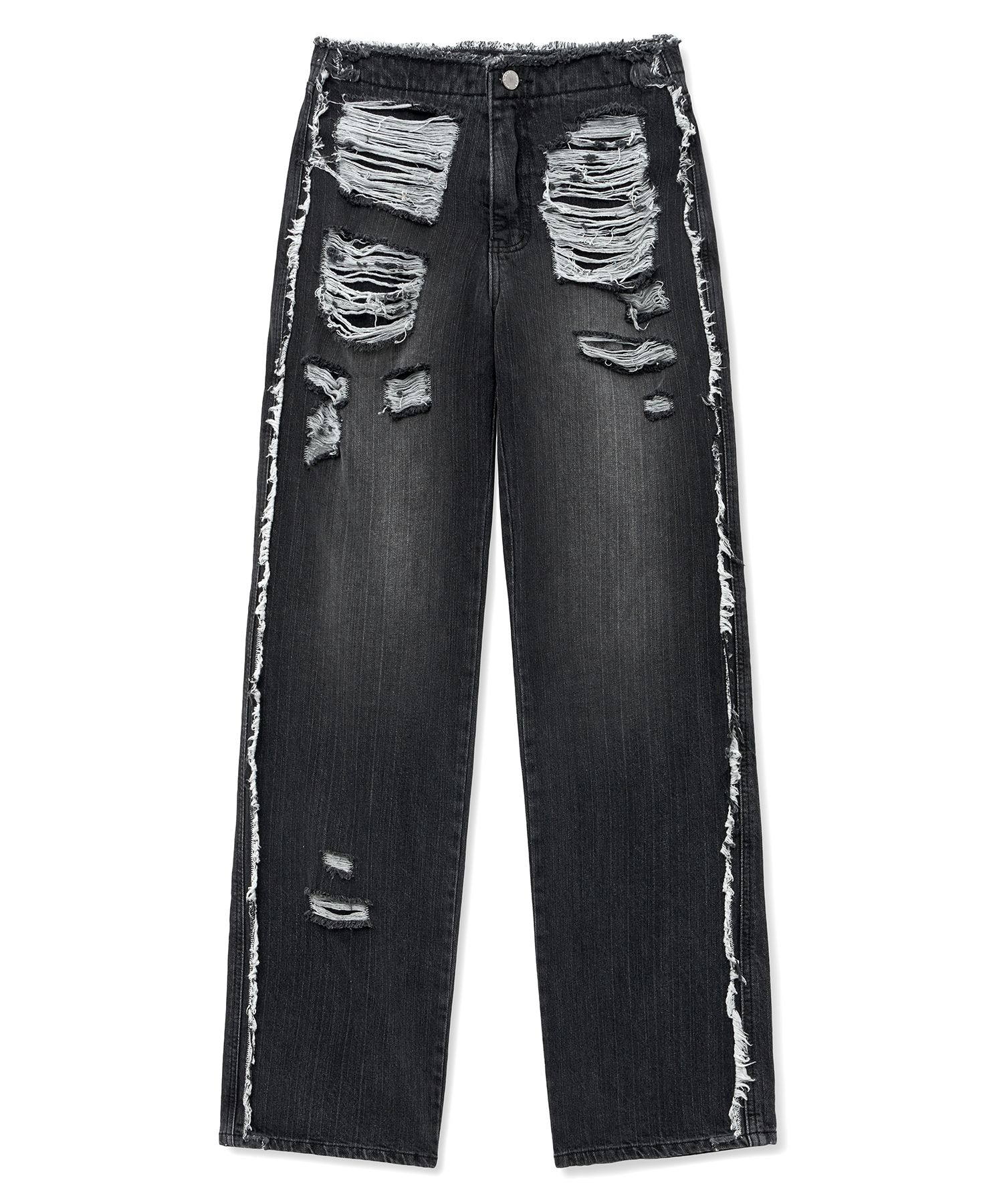 MUSINSA | MIDNIGHT MOVE pg damage pants (black)