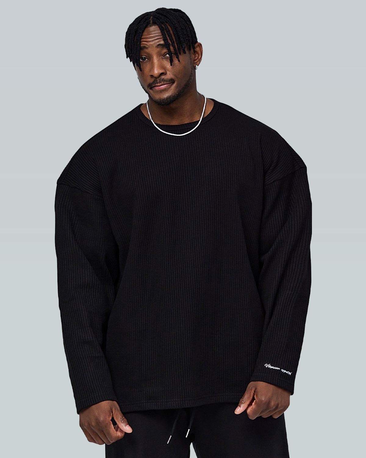 베르만 어패럴(VERMANN APPAREL) 와플 니트 익스트림 오버핏 롱슬리브 4color
