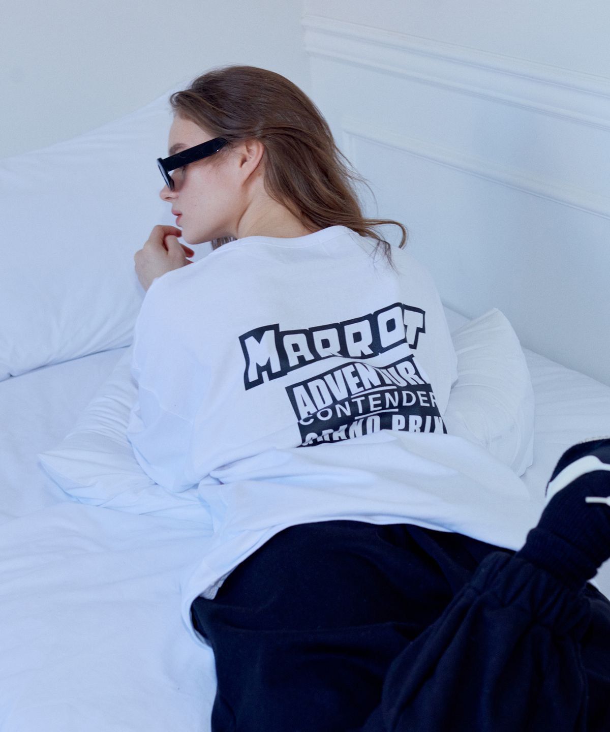 마롯(MARROT) ADVENTURE OVERSIZED T-SHIRT_WHITE