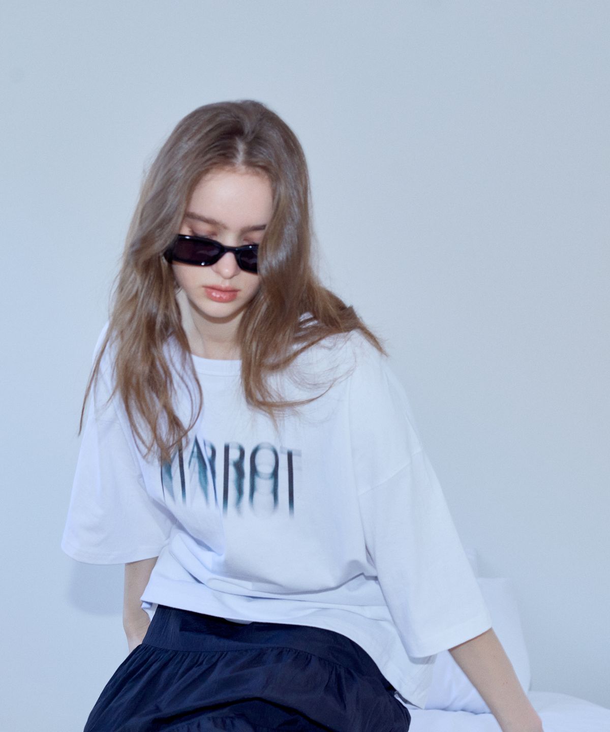 마롯(MARROT) SPRAY OVERSIZED T-SHIRT_WHITE