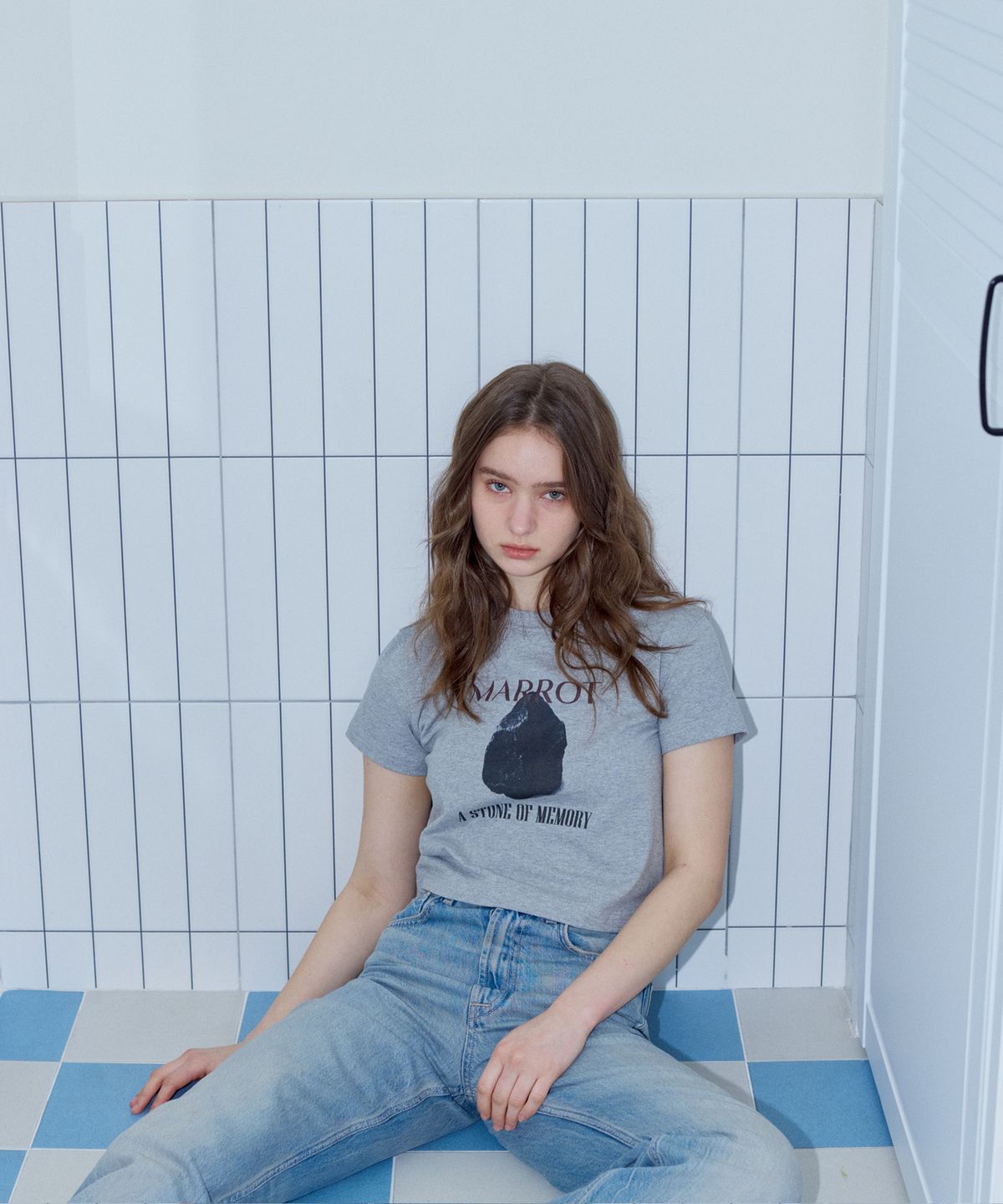 마롯(MARROT) STONE CROP T-SHIRT_GREY