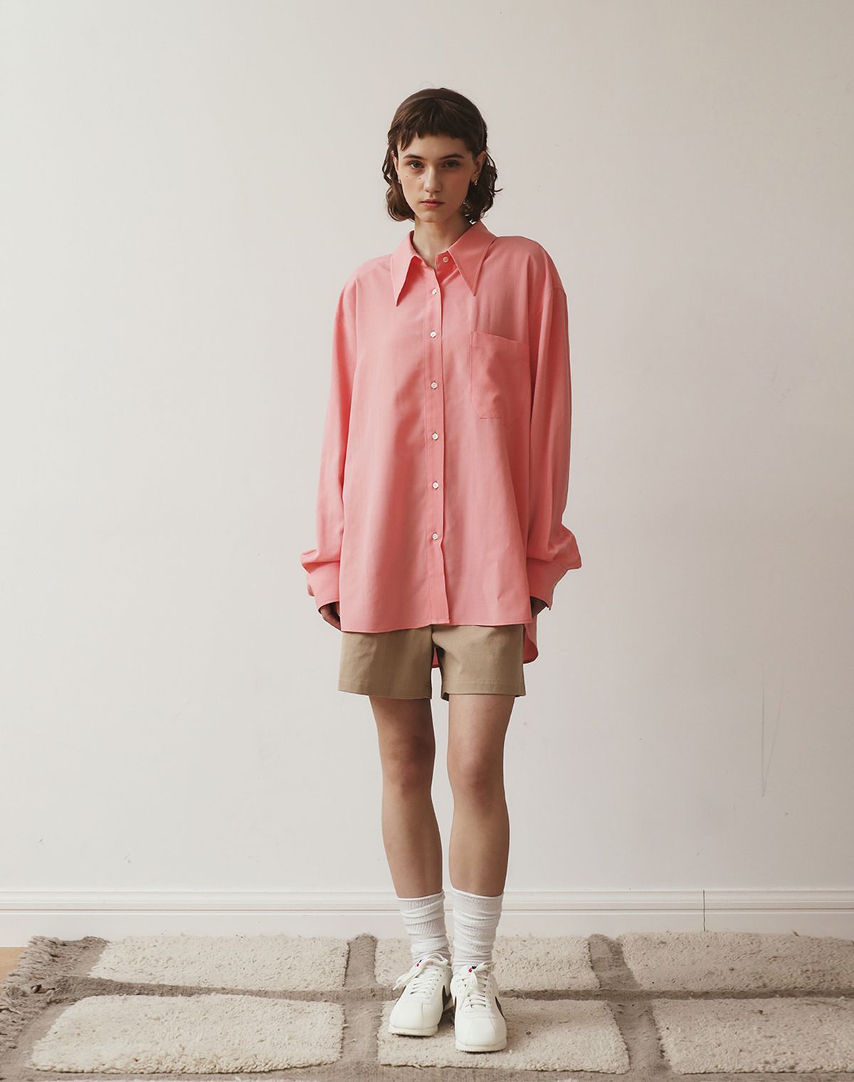 지에마르(GIEMAR) RAYON SHIRT PINK