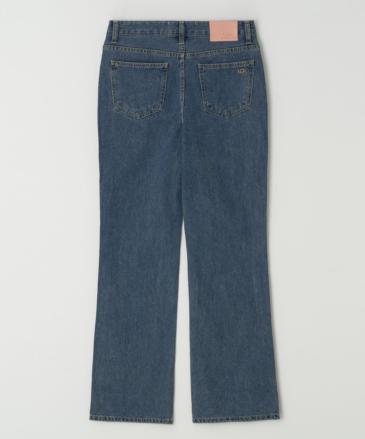 시월107(SIWEOL107) semi-boots cut jeans (blue)