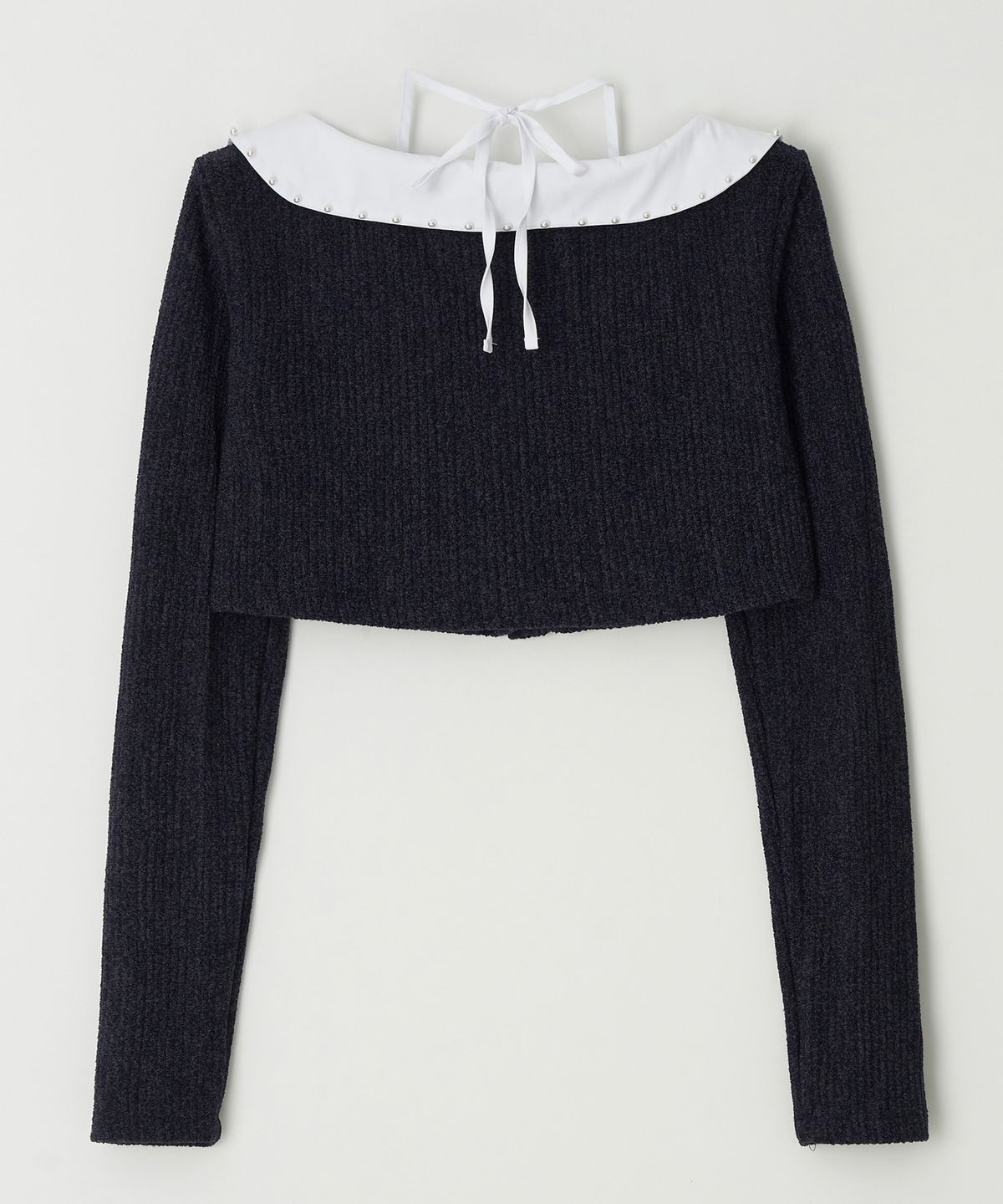 시월107(SIWL107) jane crop cardigan (navy)