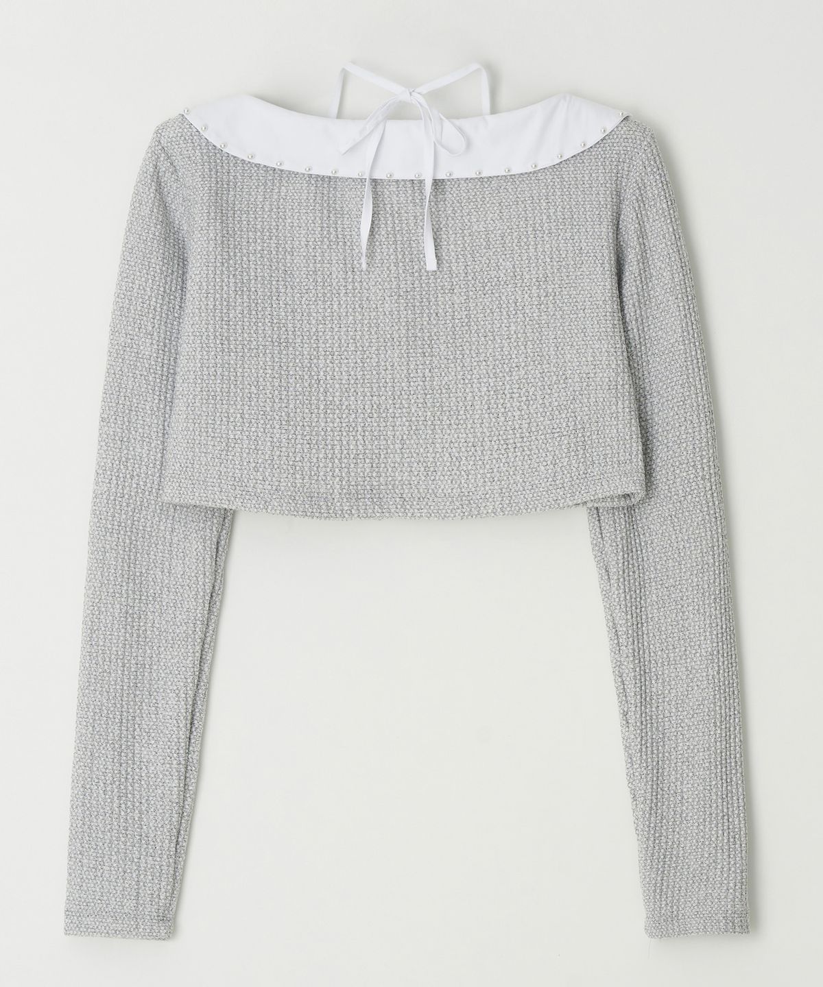 시월107(SIWEOL107) jane crop cardigan (white melange)