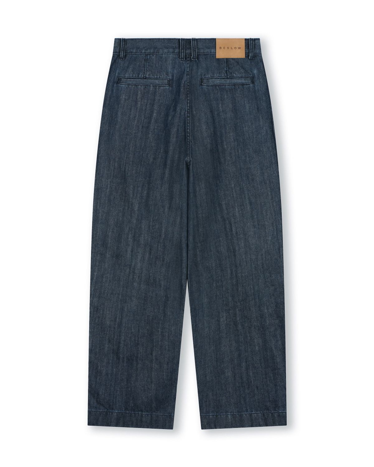 비슬로우(BESLOW) ONE TUCK CURVED JEAN SLUB INDIGO