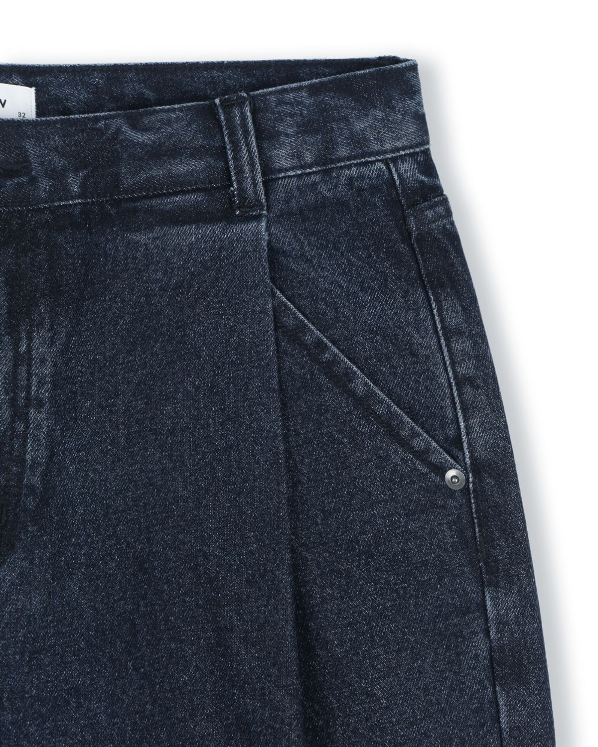 비슬로우(BESLOW) CONE MILL DEEP ONE TUCK JEAN BLUE BLACK