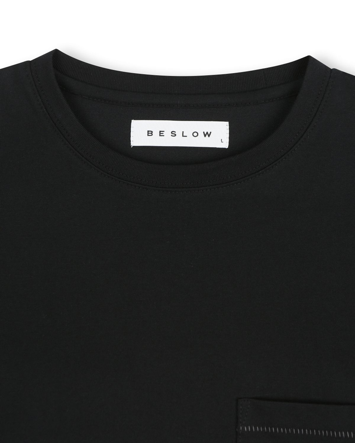 비슬로우(BESLOW) OVERSIZED SINGLE STITCH T-SHIRTS BLACK