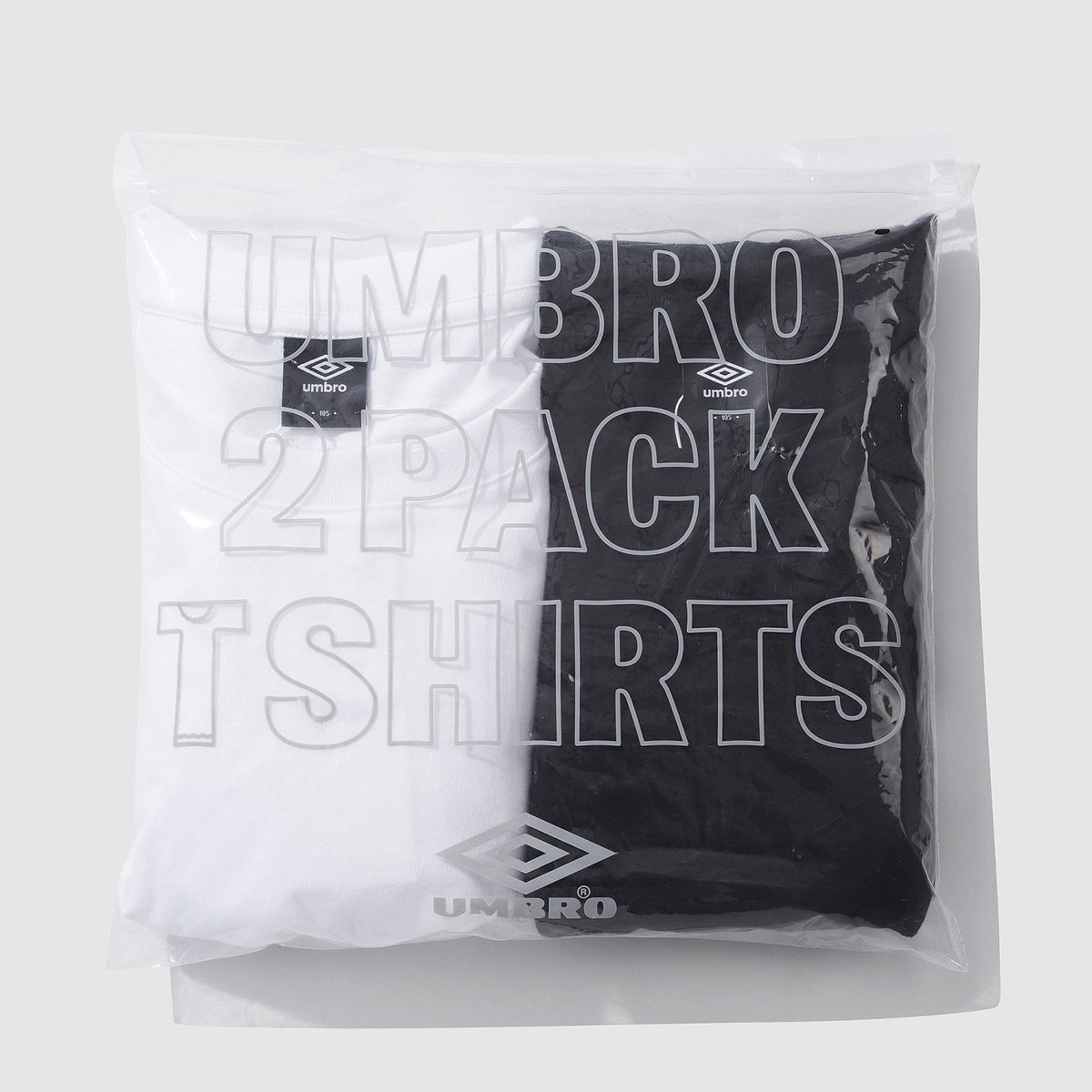엄브로(UMBRO) 2PACK 반팔 티셔츠 화이트 블랙(UQ111CRS20)