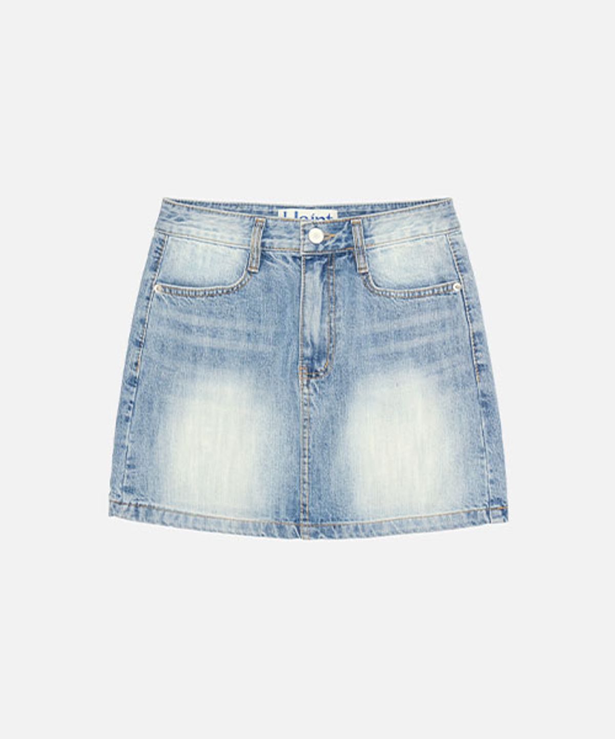 헤인트(HAINT) EZEL VINTAGE MINI SKIRT_2COLORS_LIGHT BLUE