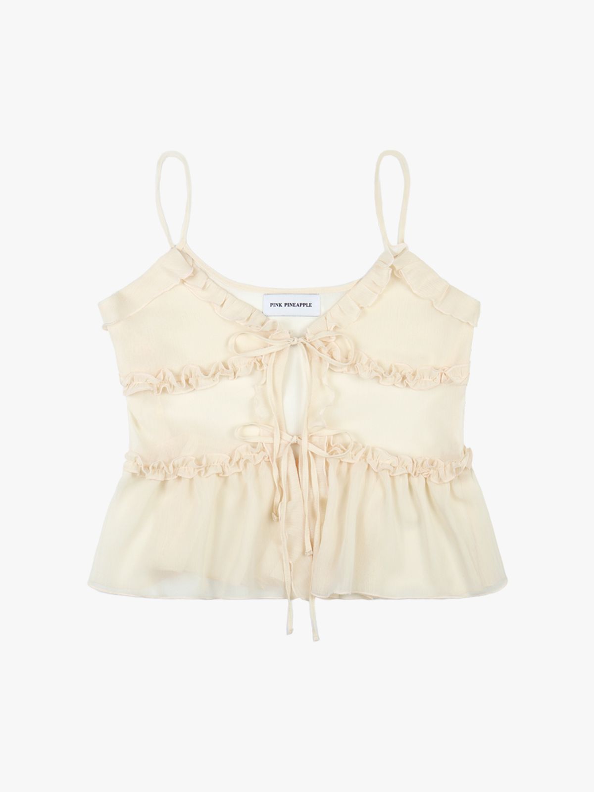 핑크파인애플(PINKPINEAPPLE) LOVELY FRILL BUSTIER_CREAM