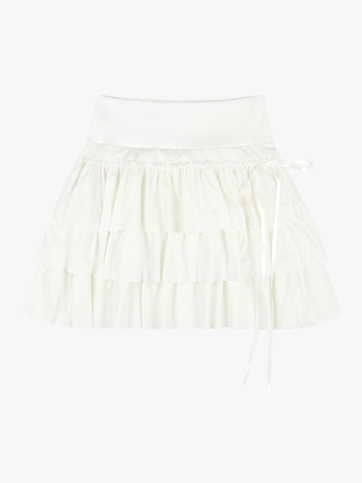 핑크파인애플(PINK PINEAPPLE) FRILL MINI SKIRT_IVORY