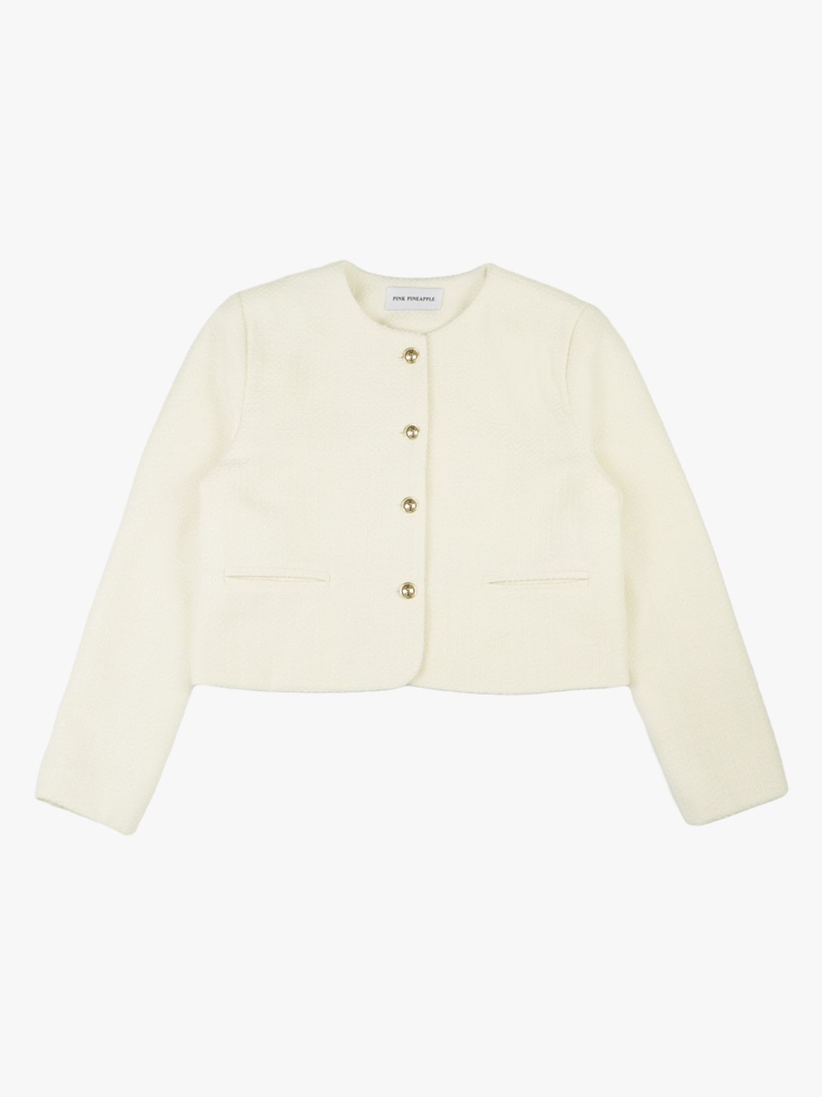 핑크파인애플(PINK PINEAPPLE) TIDY ROUND TWEED JACKET_IVORY