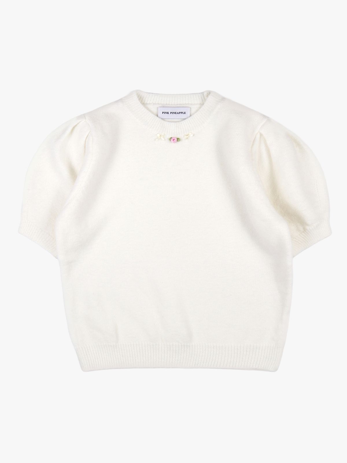 핑크파인애플(PINK PINEAPPLE) ROSETTE PUFF KNIT_IVORY