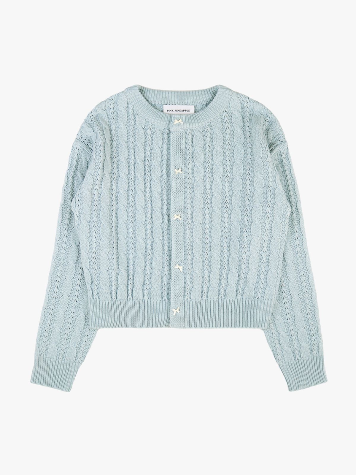 핑크파인애플(PINK PINEAPPLE) MARGARET TWIST CARDIGAN_SKY BLUE