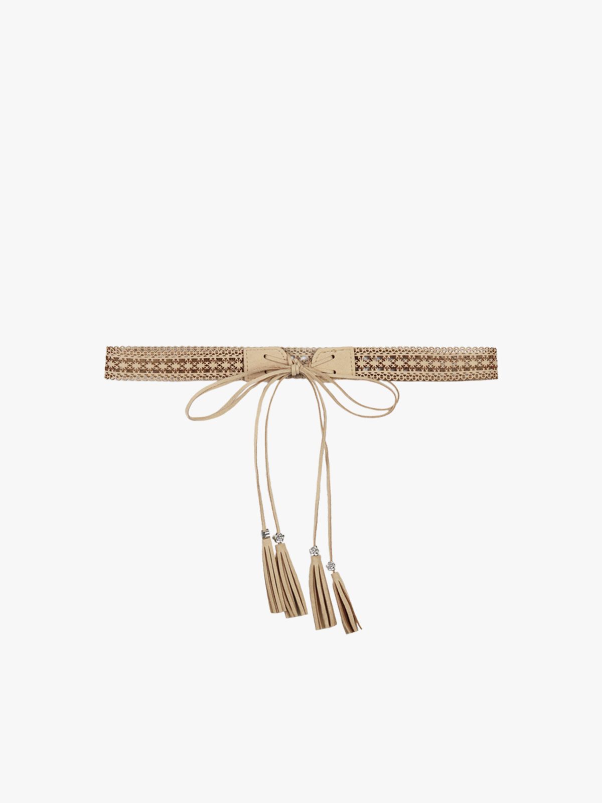 핑크파인애플(PINK PINEAPPLE) BOHEMIAN TASSEL BELT_BEIGE
