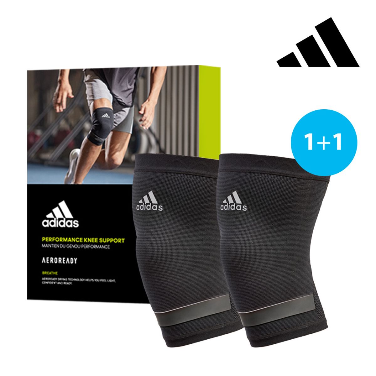 아디다스 피트니스(ADIDAS FITNESS) 에어로레디 무릎 보호대 세트(2개입)