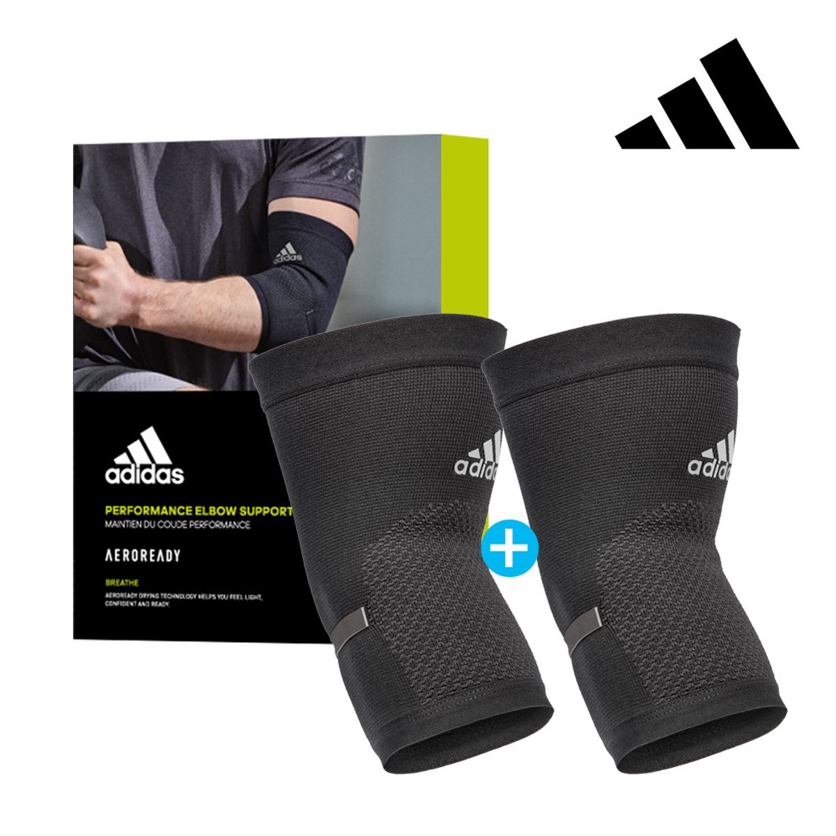 아디다스 피트니스(ADIDAS FITNESS) 에어로레디 팔꿈치 보호대 세트(2개입)