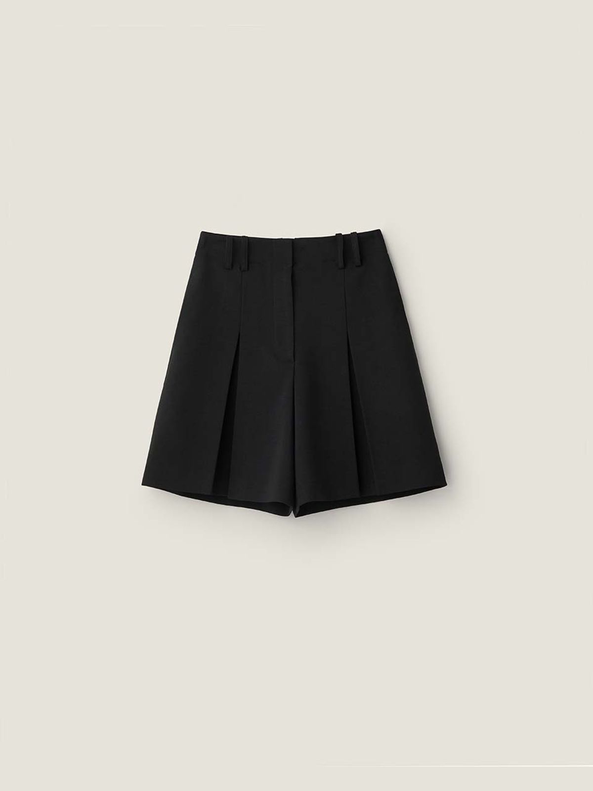 비뮤즈맨션(BEMUSE MANSION) Jane pleats skirt pants - Black
