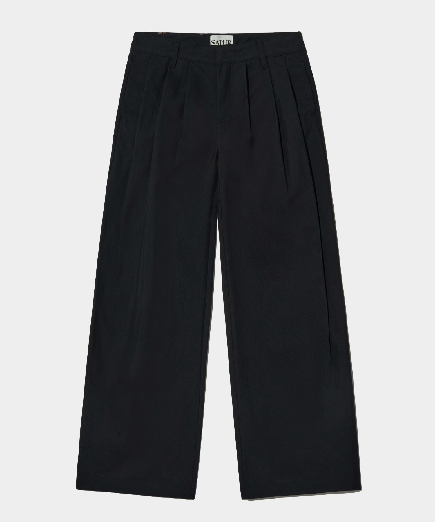 ◆SATUR◆ W Bliss Three Chin Wide Chino Pants Classic Black MUSINSA | SATUR (W) Bliss Three Chin Wide Chino Pants