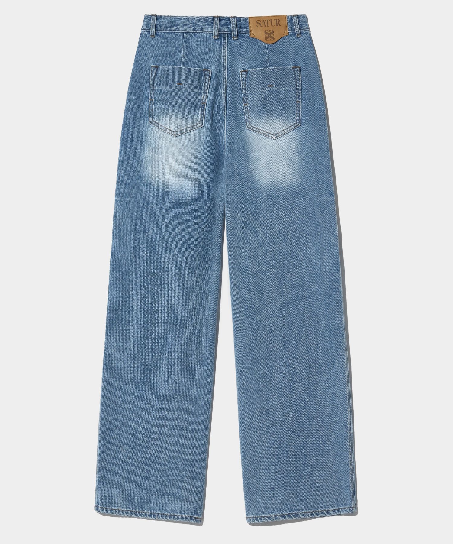 【SATUR】(W) Vinales Retro One Tuck Denim Pants - Light Blue MUSINSA | SATUR Vinales Retro Two Tuck Denim Pants Light Blue