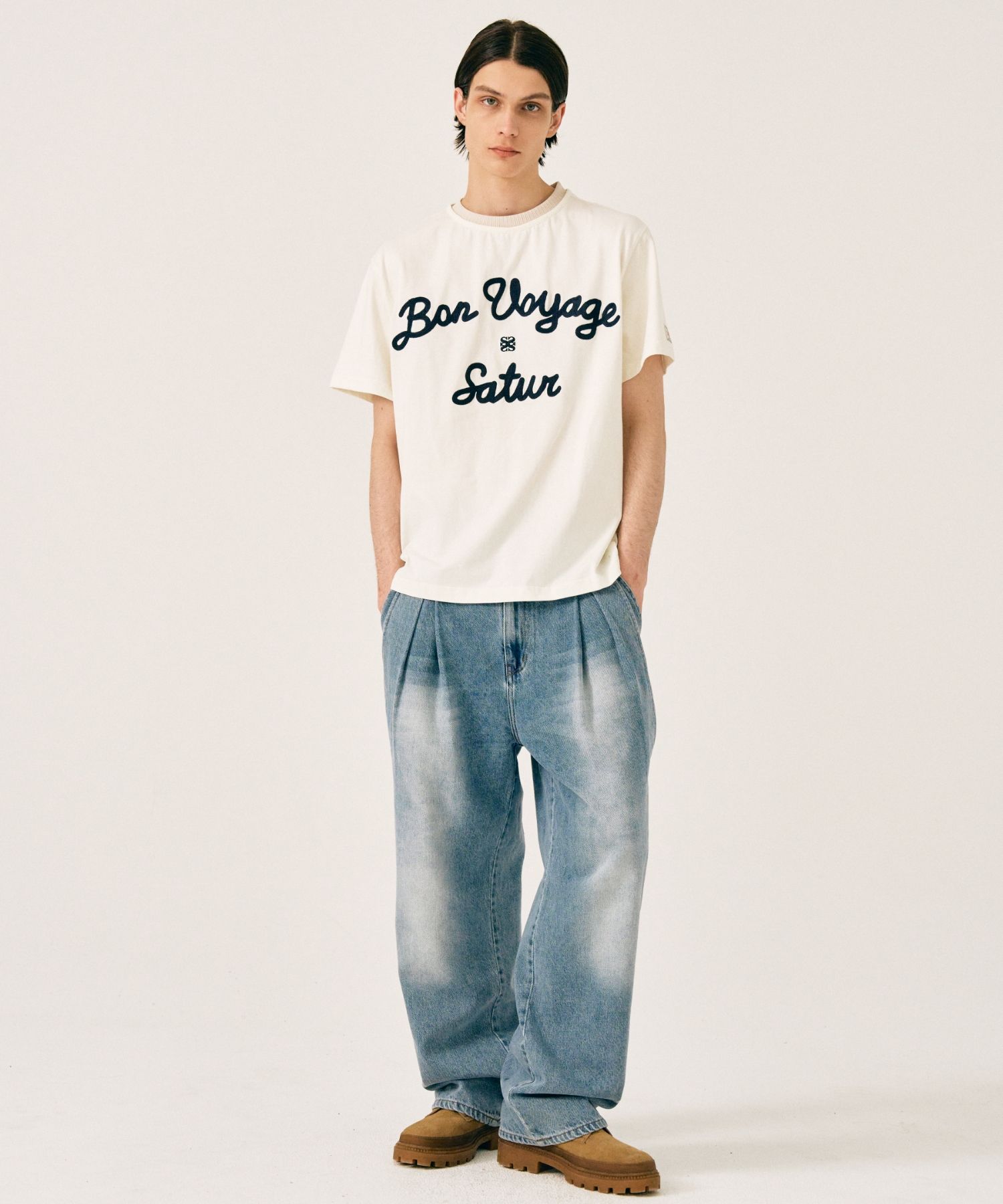 【SATUR】Vinales Retro 2-Tuck Denim Pants - Light Blue MUSINSA | SATUR Vinales Retro Two Tuck Denim Pants Light Blue