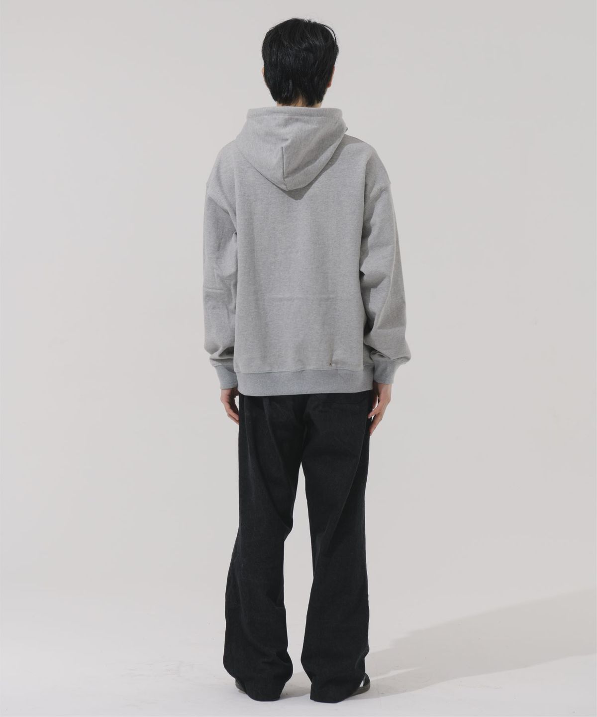 바쥬비쥬(BAJOO BIJOO) COLORFUL CAT EMBROIDERY OVER-FIT HOODIE [GREY]