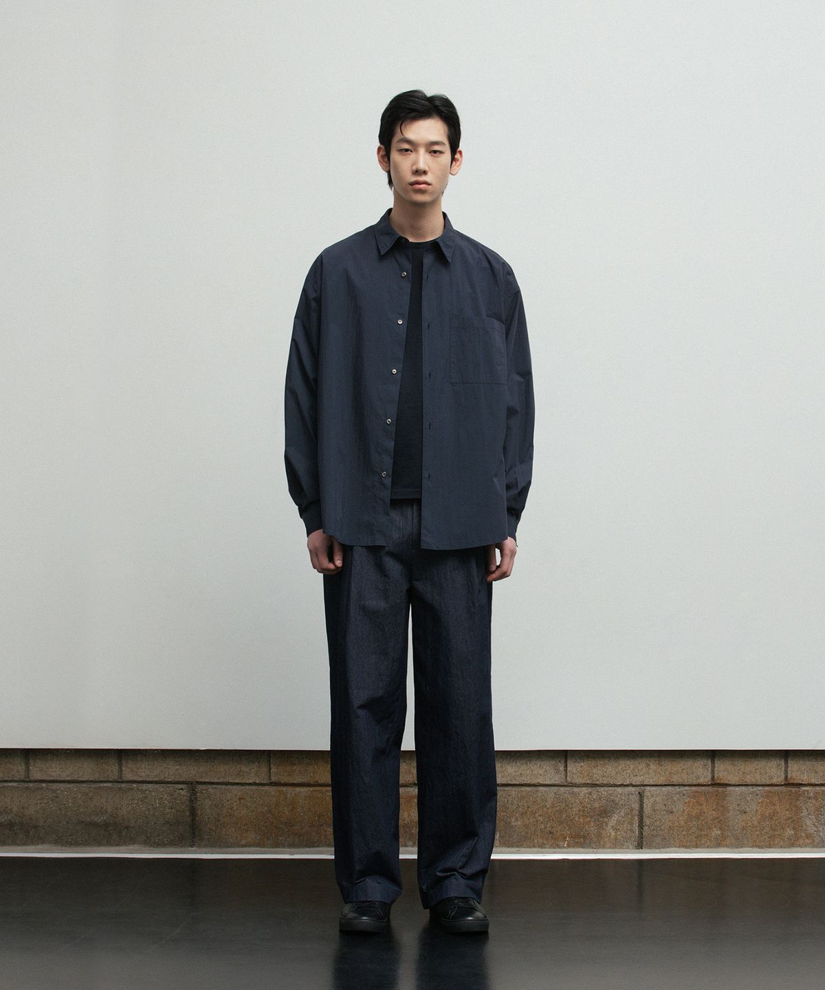 블랭크룸(BLANKROOM) SUPIMA 베이커 셔츠_OLD NAVY
