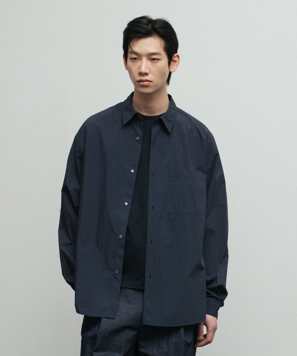 블랭크룸(BLANKROOM) SUPIMA 베이커 셔츠_OLD NAVY