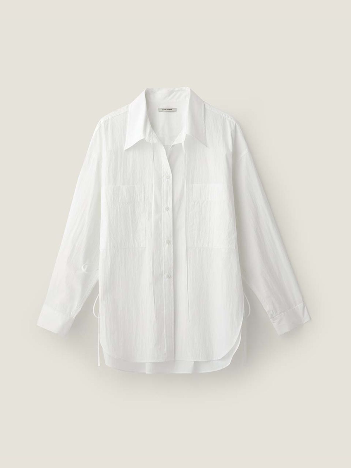 비뮤즈맨션(BEMUSE MANSION) String loose fit shirt - White