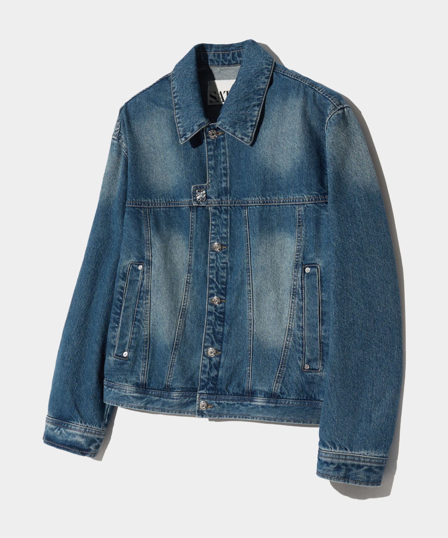 ☆送料・関税込☆SATUR☆Symbol Brooch Denim Trucker Jacket☆