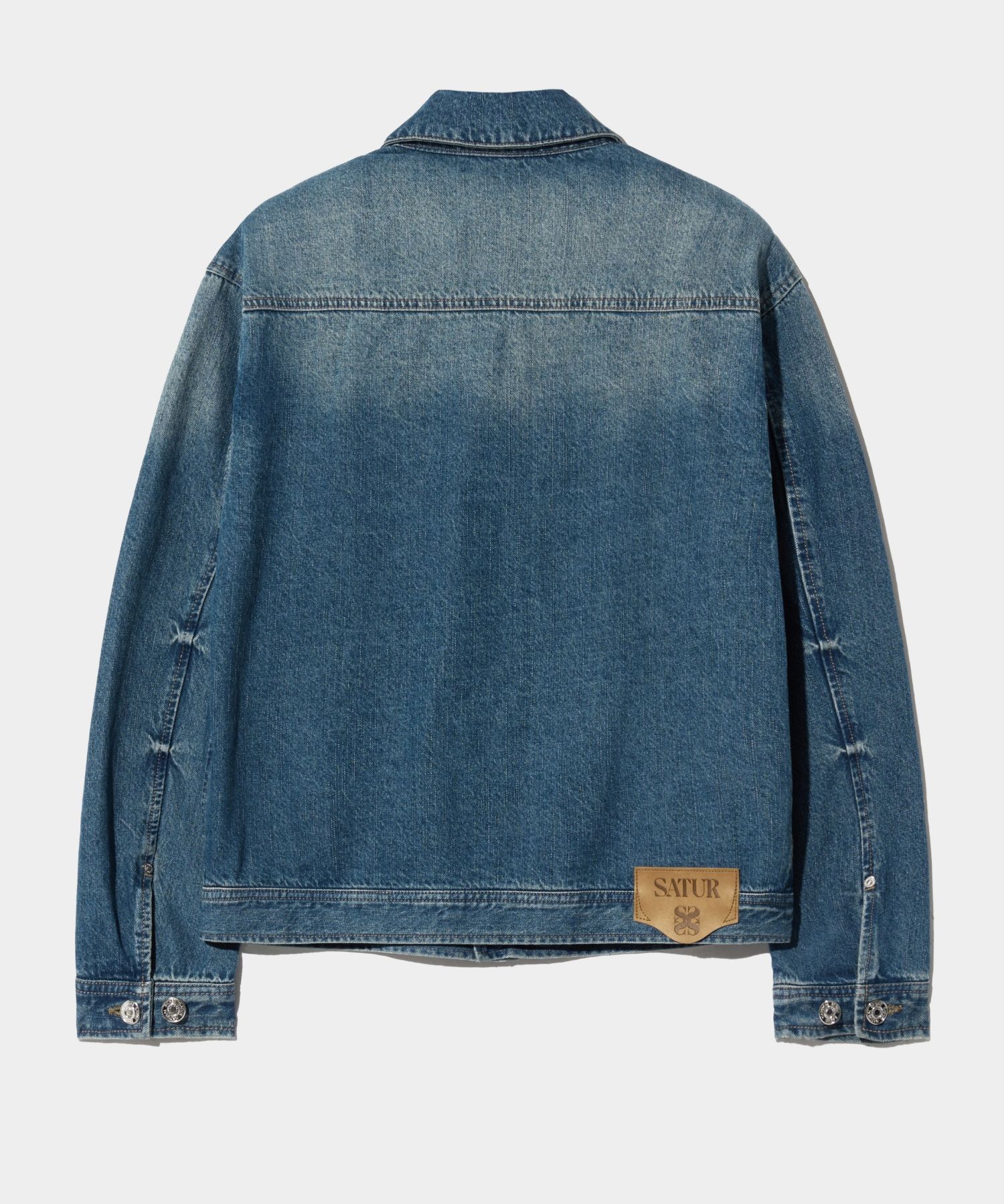 MUSINSA公式 | SATUR Symbol Brooch Denim Trucker Jacket Light