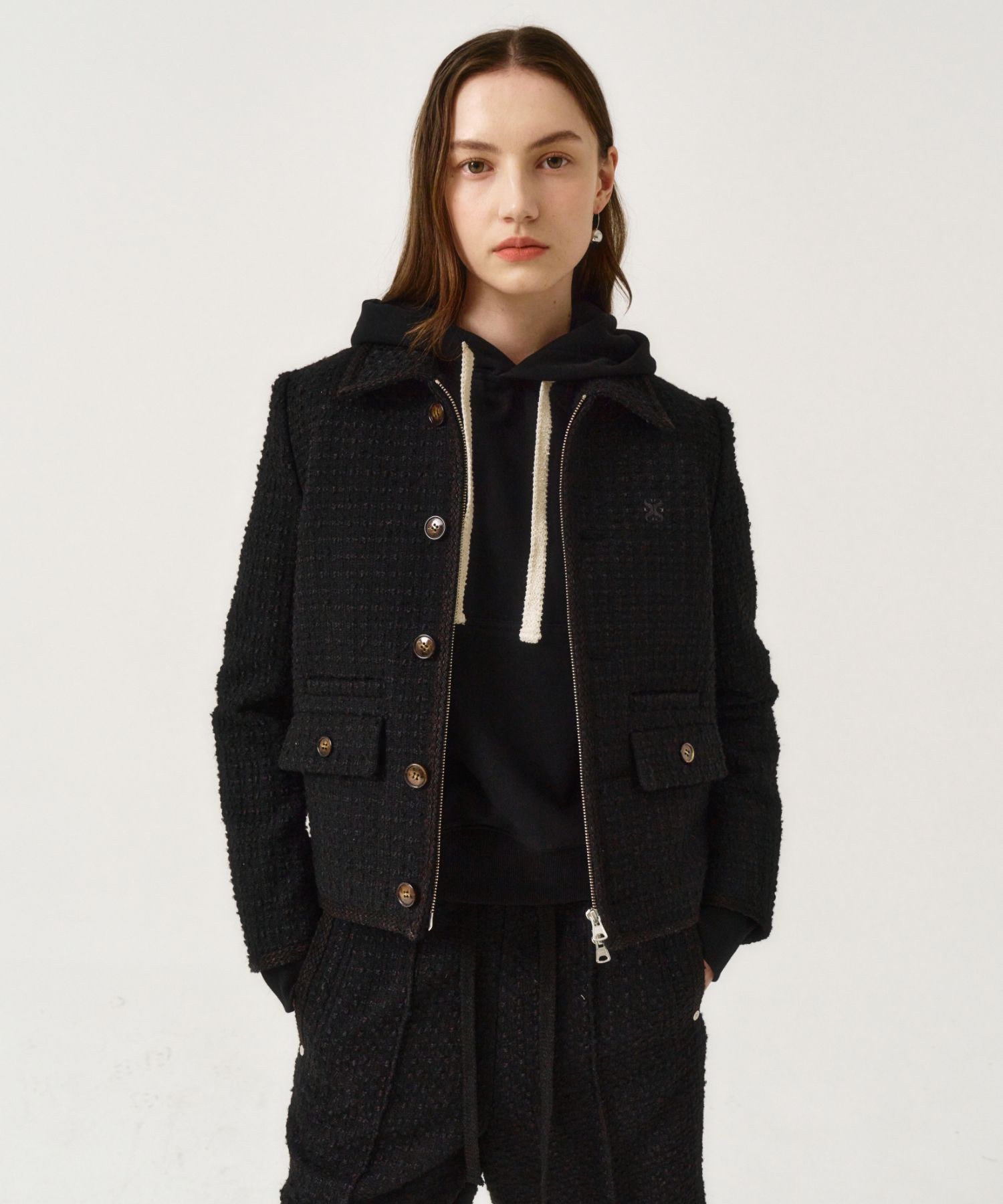 ジャケットその他 SATUR Aachen Wool Blend Collar Tweed Jacket 4FT1322 MUSINSA | SATUR Aachen wool blend collar tweed jacket resort