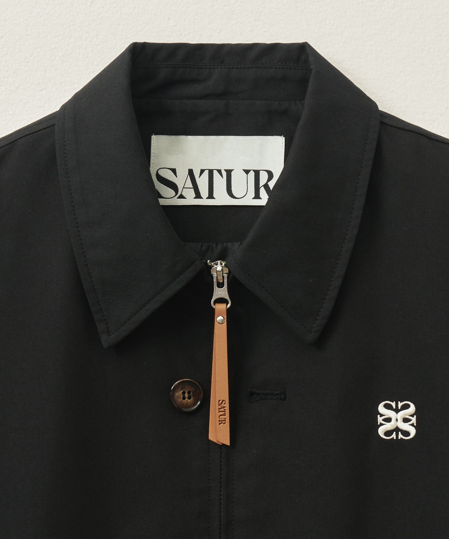 関税/送料込★Satur★25_Spring Teo Cotton Collar Short Jacket MUSINSA | SATUR Theo Cotton Collar Short Jacket Resort Black