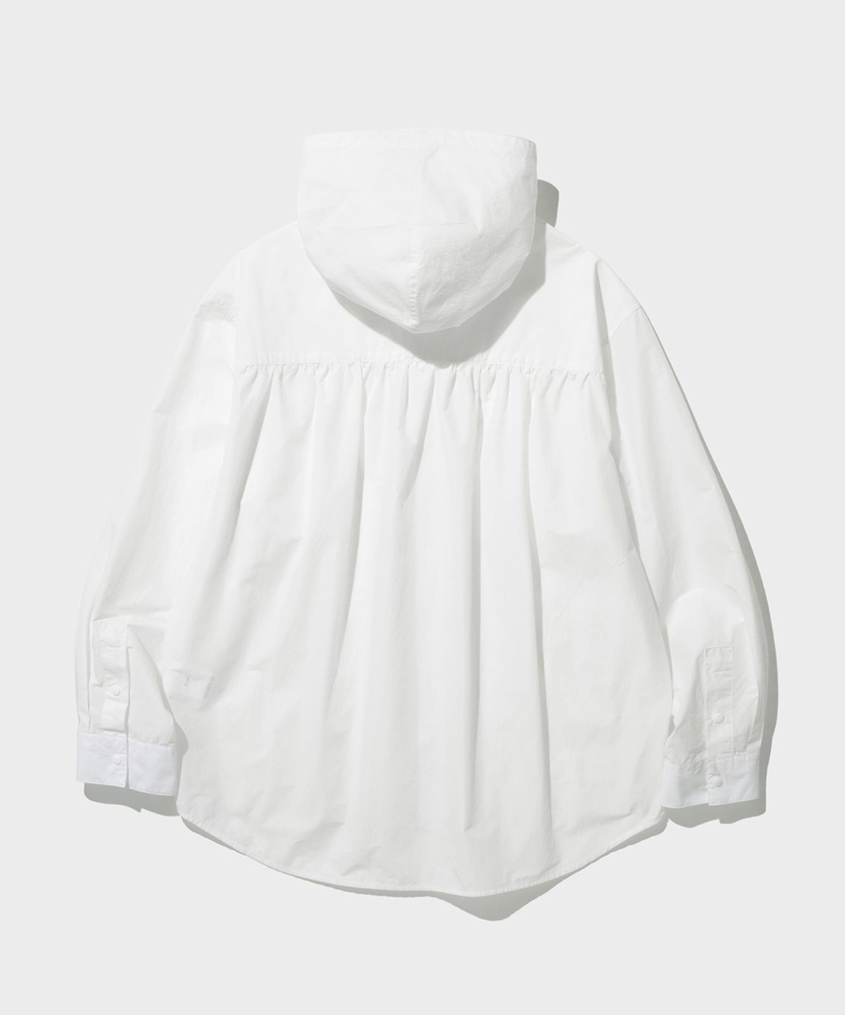 셔터(SHIRTER) SHIRRING HOODED JACKET (WHITE)