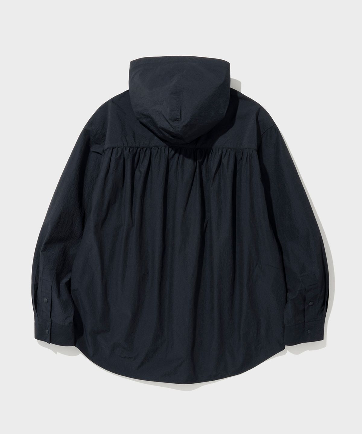 셔터(SHIRTER) SHIRRING HOODED JACKET (NAVY)