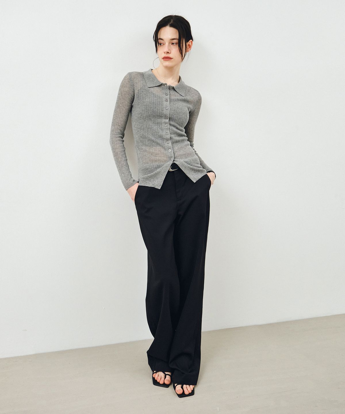 몽돌(MONGDOL) 에센셜 스트레이트 팬츠 블랙 MDPT051BLACK