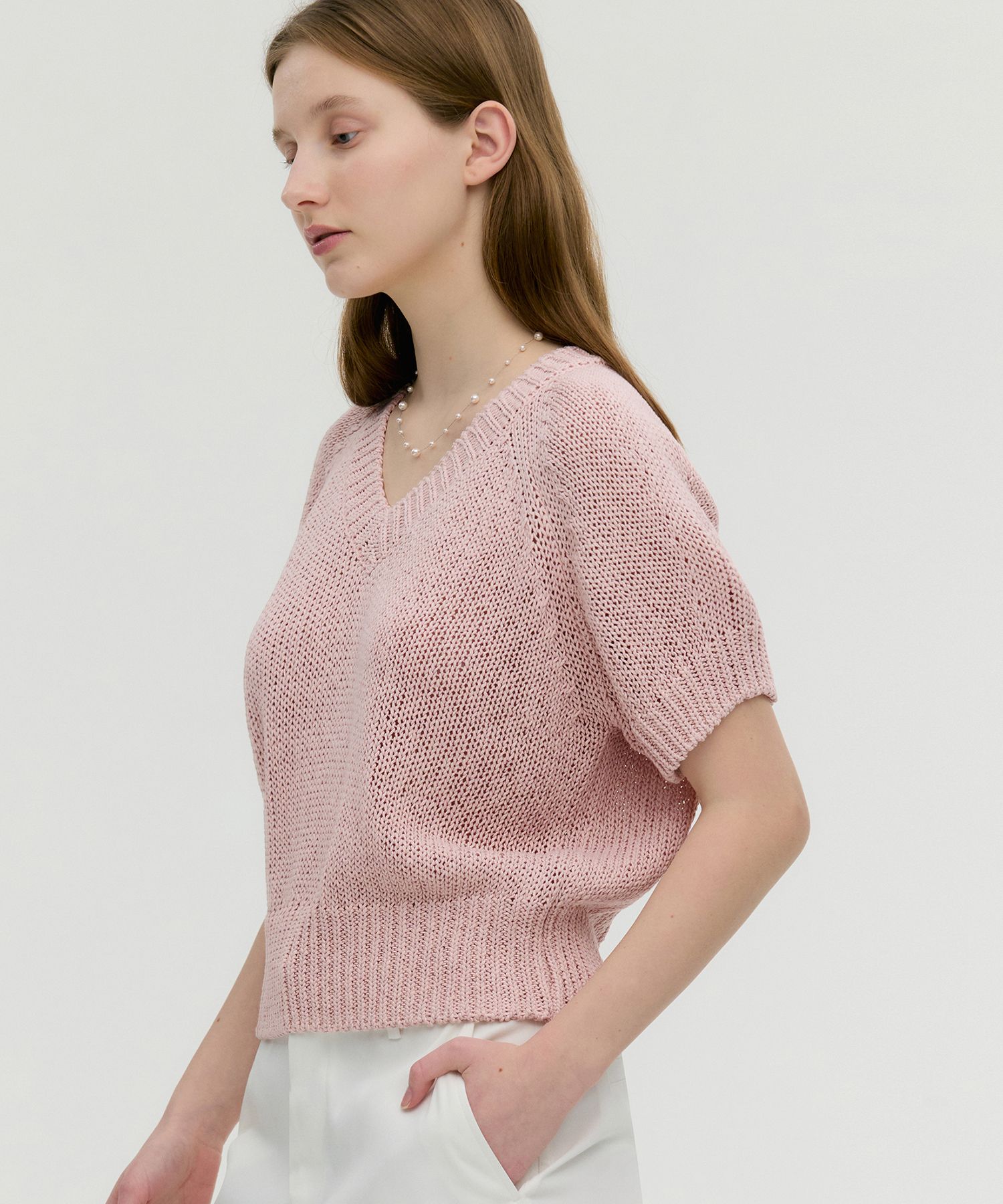 uv cut polo knit