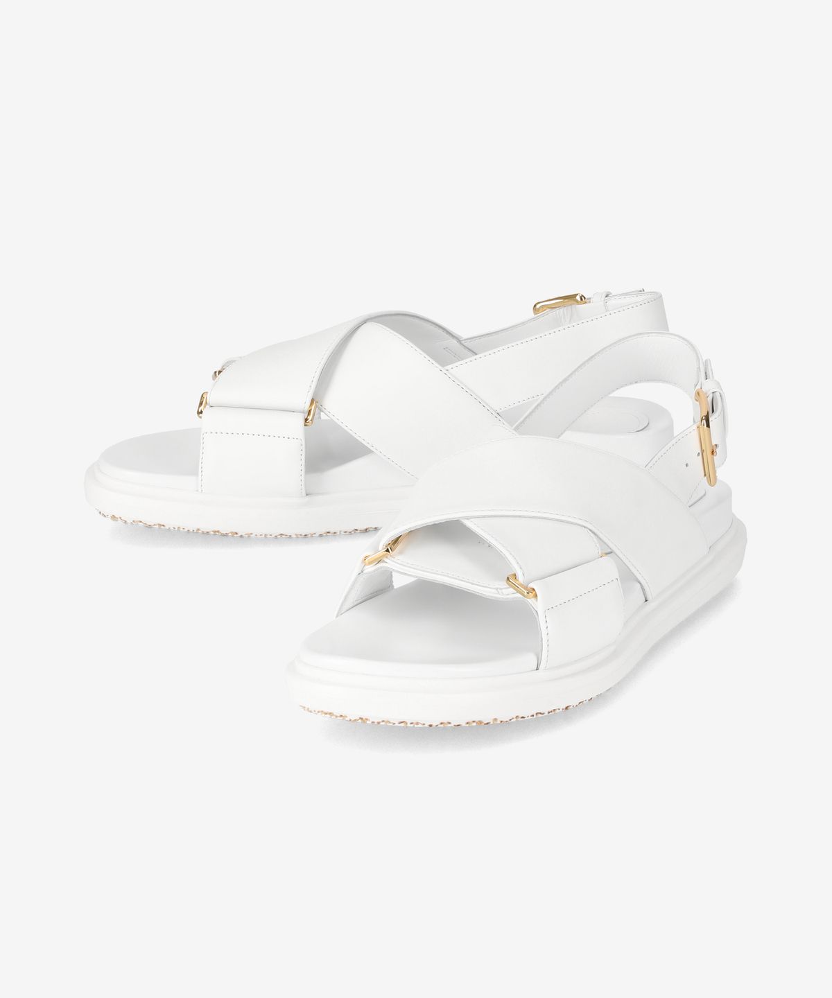 마르니(MARNI) 퍼스벳 크리스크로스 샌들 - 릴리 화이트 / FBMS015701P361400W01