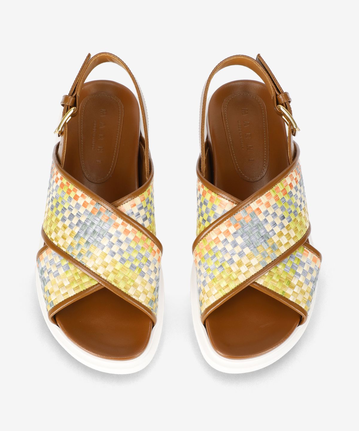 마르니(MARNI) 퍼스벳 크리스크로스 샌들 - 멀티 / FBMS013801P6744ZO754