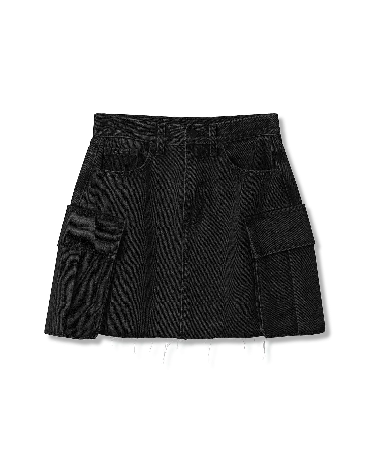 AVANDRESS Les Cargo Denim Mini Skirt カジュアルスカート AVANDRESS☆韓国☆人気☆Les Cargo Denim Mini Skirt 2色 ミニ