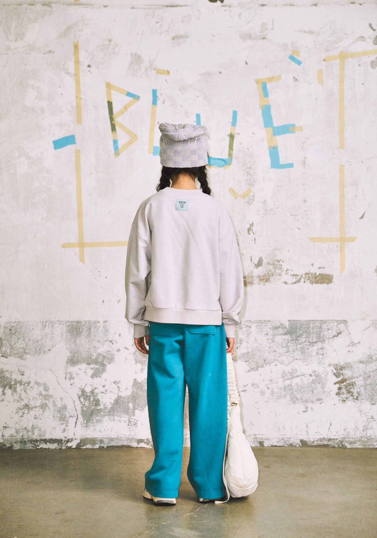 블루테일(BLUETAIL) 아쿠아블루 가먼트 다잉 팬츠