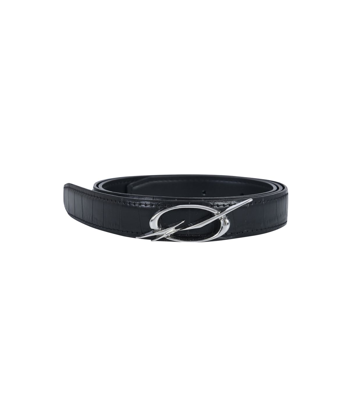 51퍼센트(51PERCENT) Crocodile Logo Belt - black