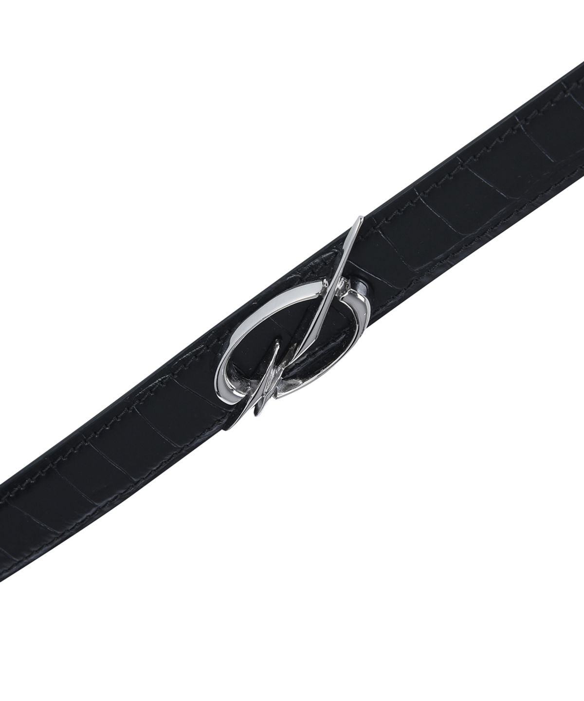 51퍼센트(51PERCENT) Crocodile Logo Belt - black