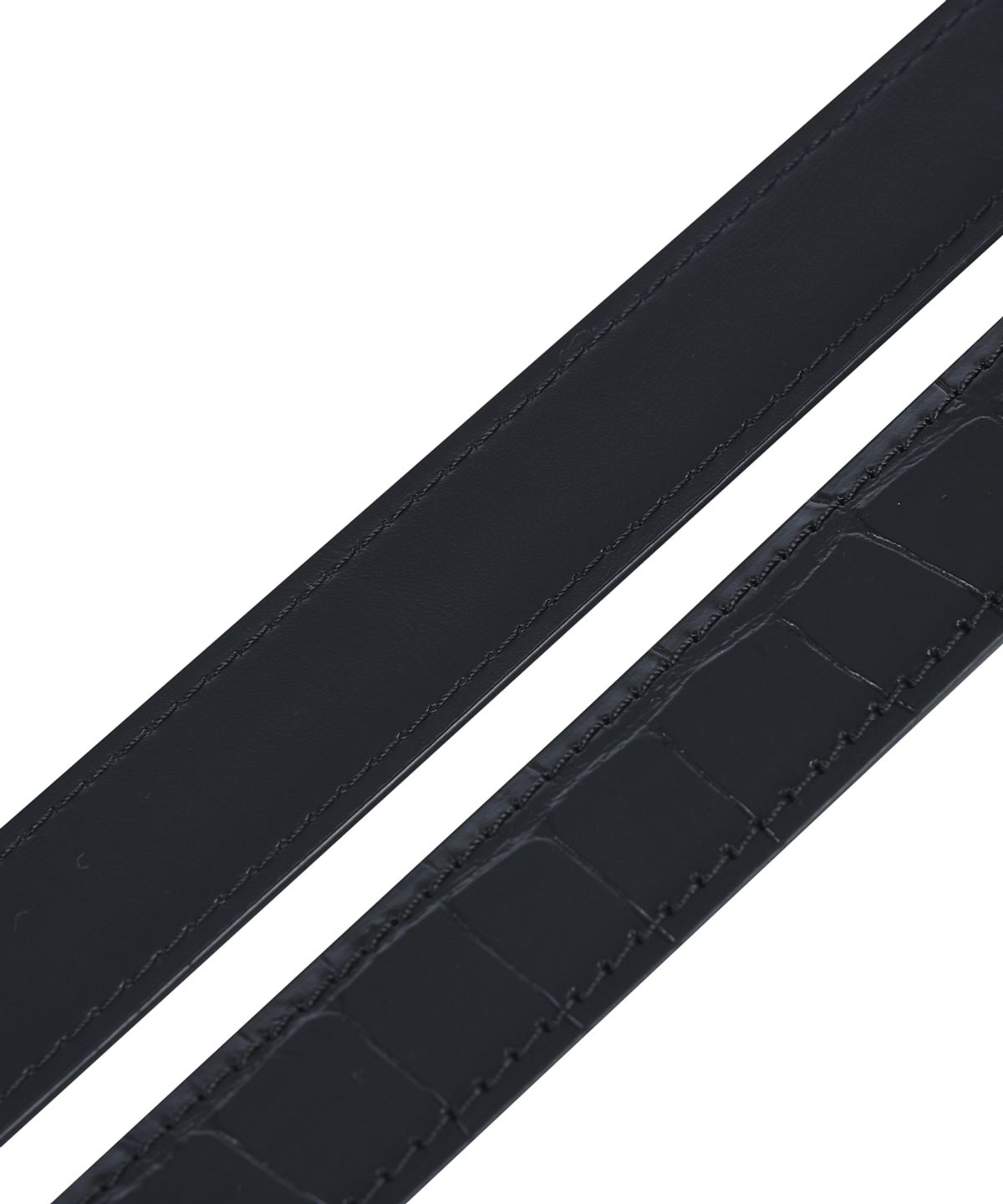 51퍼센트(51PERCENT) Crocodile Logo Belt - black