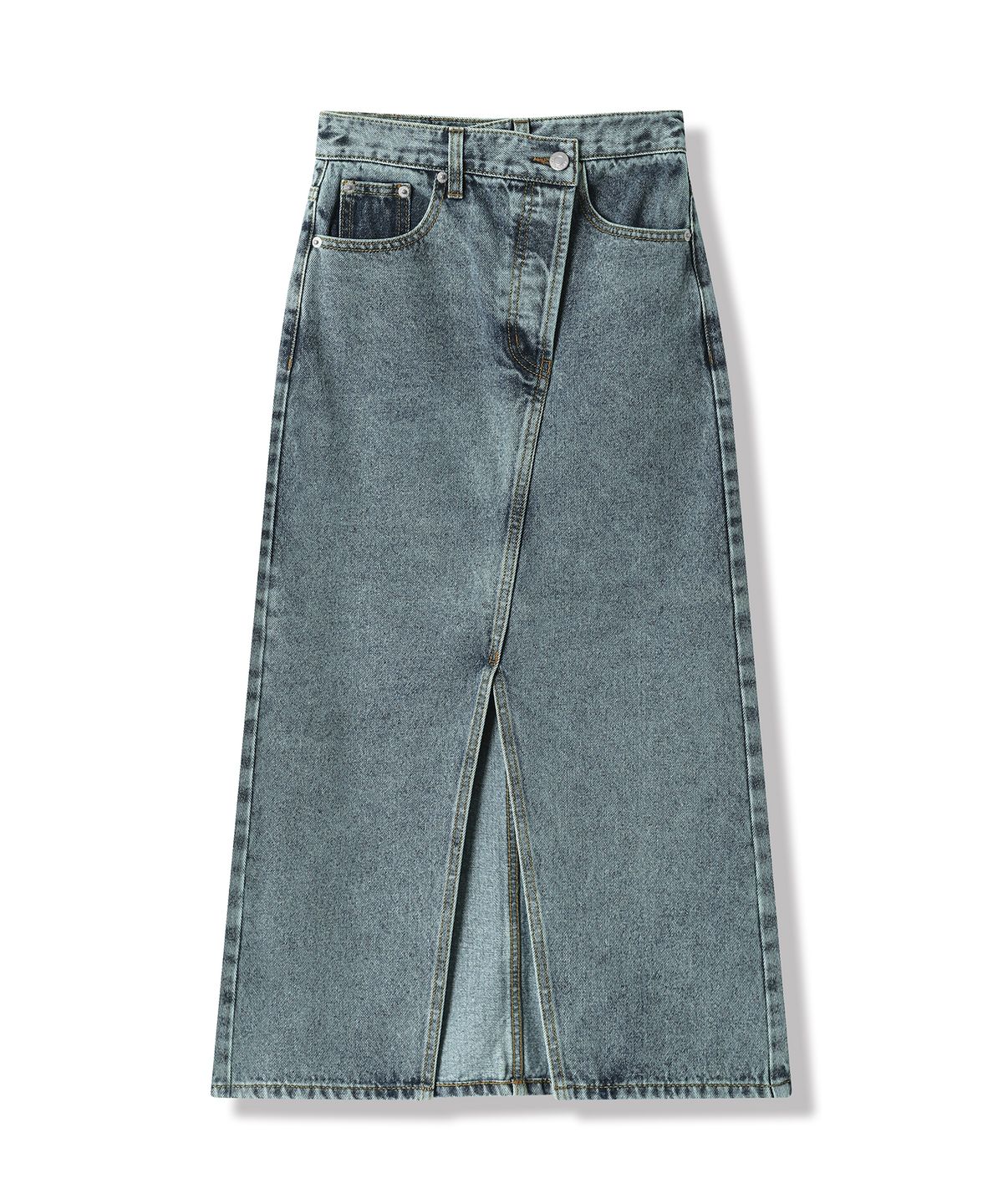 어반드레스(AVANDRESS) Stella Slit Long Denim Skirt - 4COL