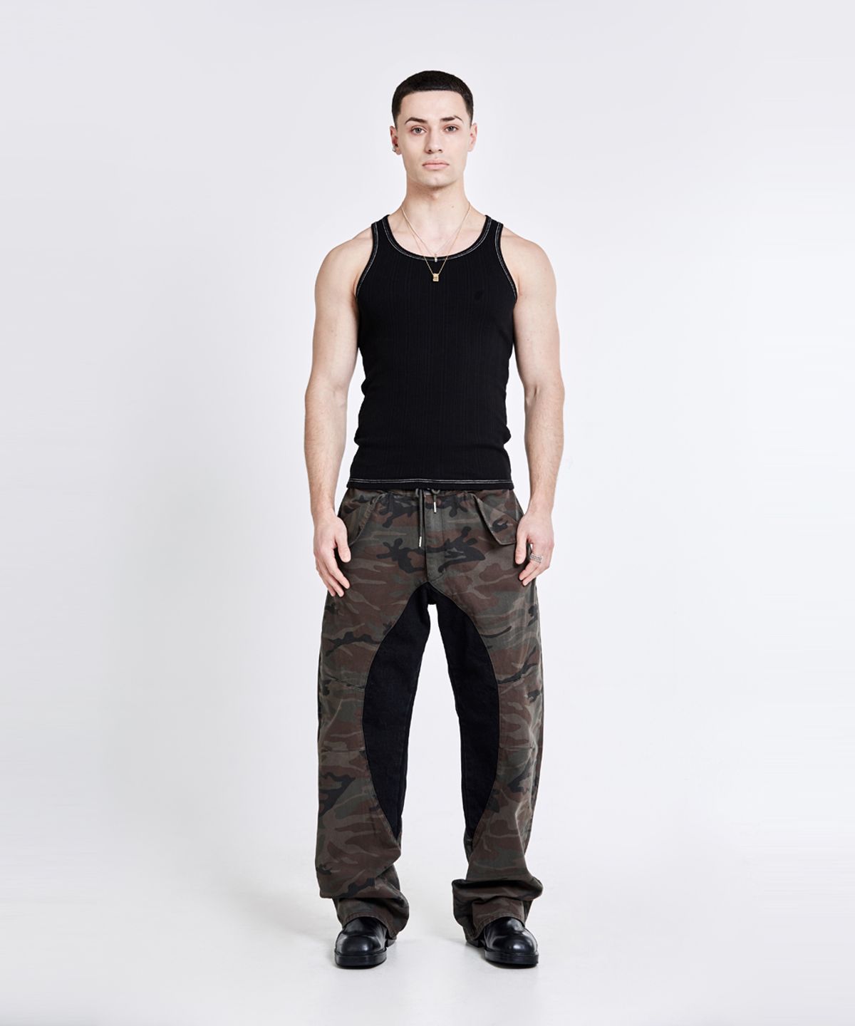 51퍼센트(51PERCENT) Lining cargo pants - camo black