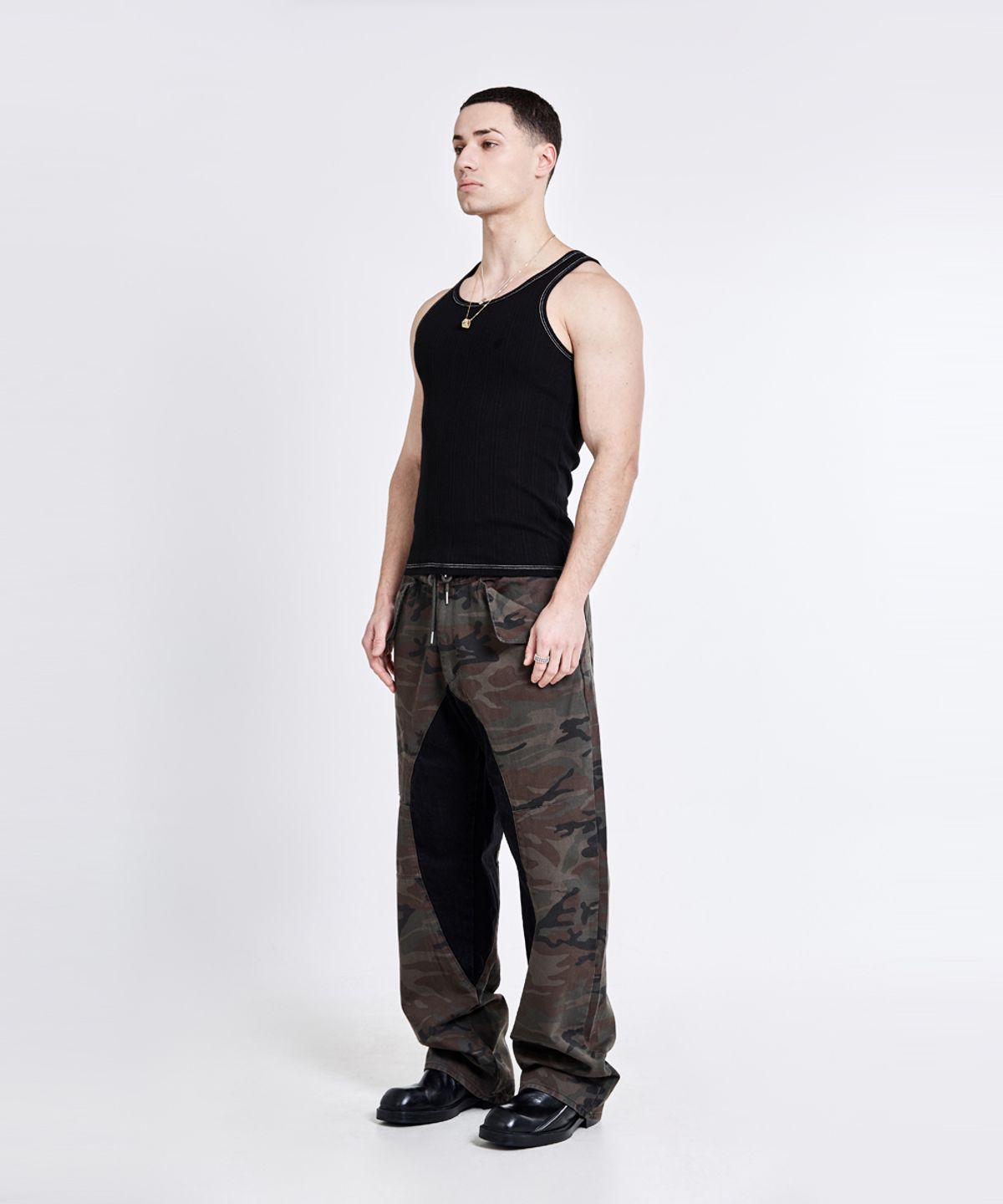 51퍼센트(51PERCENT) Lining cargo pants - camo black