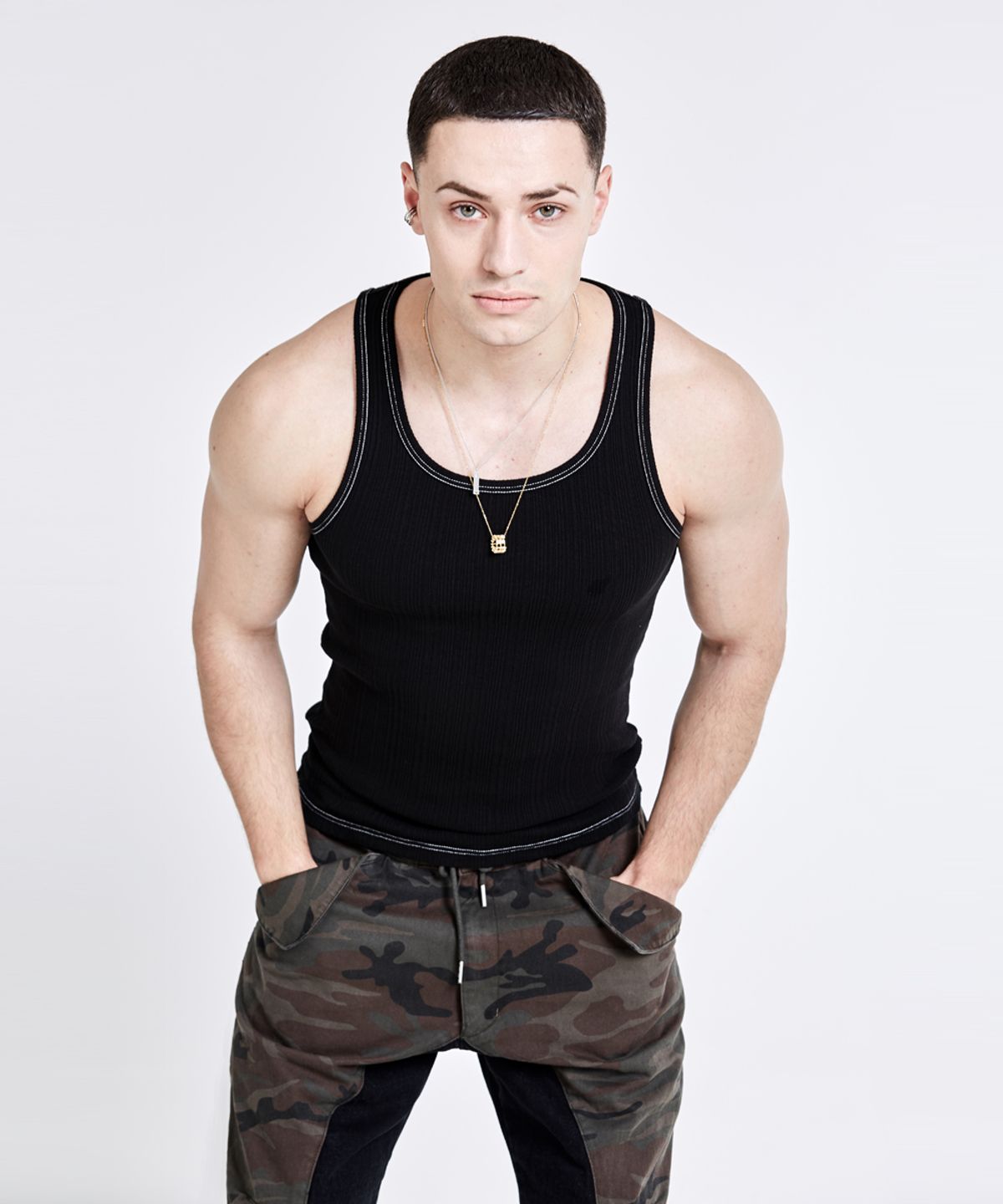 51퍼센트(51PERCENT) Lining cargo pants - camo black