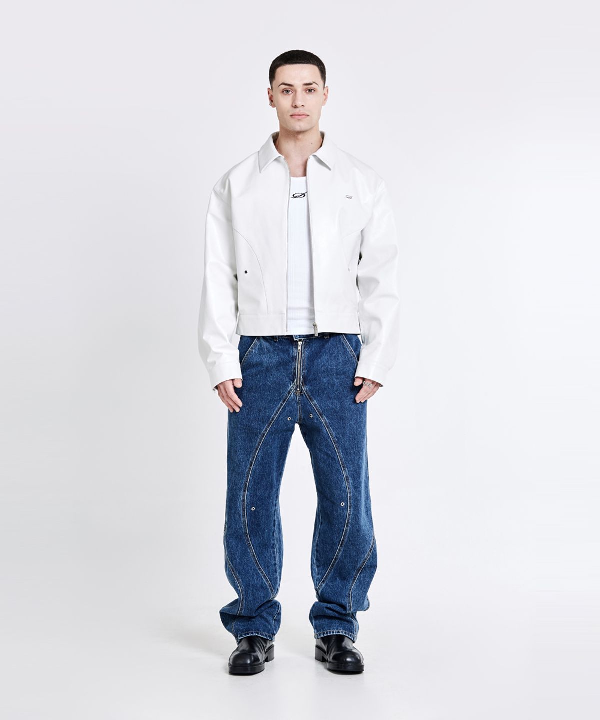 51퍼센트(51PERCENT) Bulky Leather Jacket - White